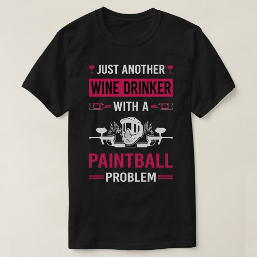 T-shirt Vin Drinker Painball (Design devant)