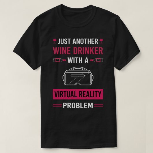 T-shirt Vin Drinker Virtual Reality VR (Design devant)