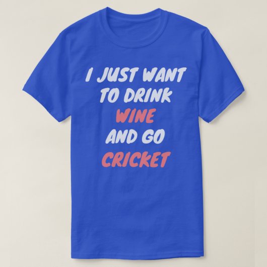 T-shirt Vin et cricket (Design devant)