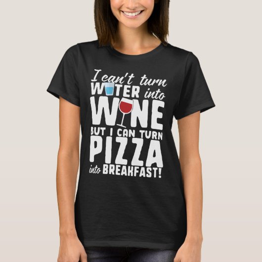 T-shirt Vin Et Pizza (Devant)