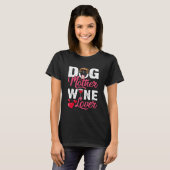 T-shirt Vin Mère Chien Boxe Distressé (Devant entier)