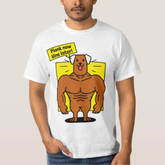 T-shirt Vin Plank Now Plus Tard Funny Gym Chemise
