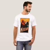 T-shirt Vin potable de magicien de Kellar avec le diable (Devant entier)