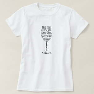 T-shirt Vin pour femmes amusant été Boire Vino Graphic