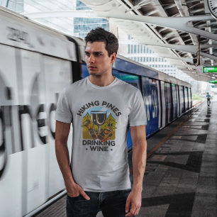 T-shirt Vin randonnée Et Boisson