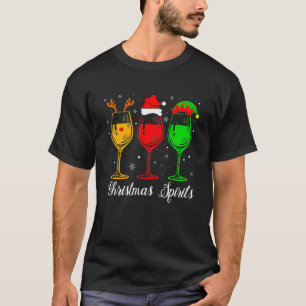 T-shirt Vin Reindeer Noël spiritueux Noël Noël Noël Noël C
