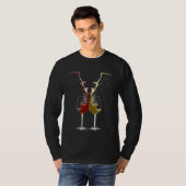 T-shirt Vin Rouge Et Blanc (Devant entier)