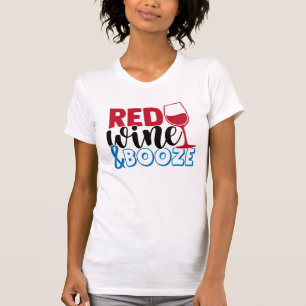 T-shirt Vin rouge et boisé Cute Patriotique Boire Pun