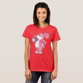T-shirt Vin rouge lapin (Devant entier)