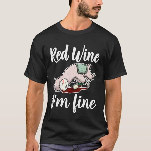 T-shirt Vin Rouge Louvain Llama Vin Idée de Dégustation (Devant)