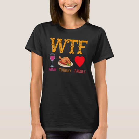T-shirt Vin Turquie Famille Thanksgiving (Devant)