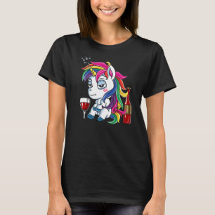 T-shirt Vin Unicorn ivre Boire