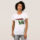 T-shirt Vin versant des bouteilles (Devant entier)