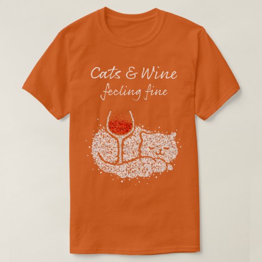 T-shirt Vin Vino Amateur de vin Chat Propriétaire Chat Han (Design devant)