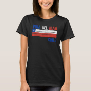T-shirt Vina Del Mar Chili Drapeau Chilien Hommes Femmes E