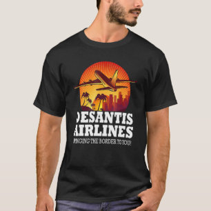 T-shirt Vinatge DeSantis Airlines Porte La Frontière Vers