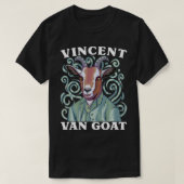 T-shirt Vincent Van Goat Funny Van Gogh Art Pun Humour Gag (Design devant)