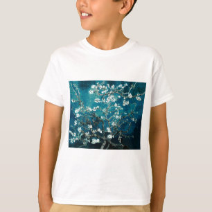 T-shirt Vincent Van Gogh Almond Blossoms Dark Turquoise