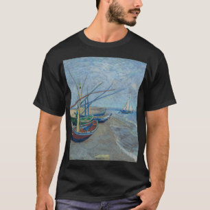 T-shirt Vincent Van Gogh - Bateaux de pêche sur la plage