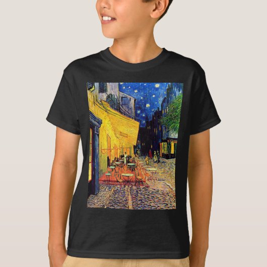 T-shirt Vincent Van Gogh - Café Terrasse En Nuit Art (Devant)