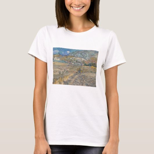 T-shirt Vincent Van Gogh, Champ fermé avec paysan (Devant)