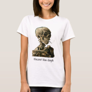 T-shirt Vincent van Gogh - Crâne avec cigarette allumée