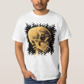 T-shirt Vincent Van Gogh - Crâne avec cigarette brûlante (Devant)