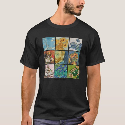 T-shirt Vincent Van Gogh Grille de fleurs Post impressionn (Devant)