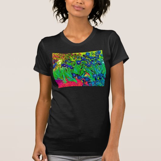 T-shirt Vincent Van Gogh - Irises - Art pop de fleurs (Devant)