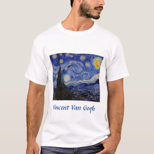 T-shirt Vincent Van Gogh - La nuit étoilée (Devant)