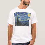 T-shirt Vincent van Gogh | La Nuit étoilée, juin 1889<br><div class="desc">VAN GOGH->Post-impressionniste, étoiles, étoile, nocturne, paysage, cloche de l'église, lune, clair de lune, arbre, ciel, cosmique, St, Remy, Provence, Français, Saint-Remy, Post-impressionnisme, iconique\\La nuit étoilée, juin 1889 (huile sur toile), Gogh, Vincent van (188) 53-90) / Museum of Modern Art, New York, USA / The Bridgeman Art Library | Numéro de...</div>
