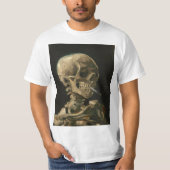T-shirt Vincent Van Gogh - Le crâne avec la cigarette en f (Devant)