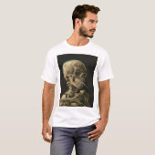 T-shirt Vincent Van Gogh - Le crâne avec la cigarette en f (Devant entier)
