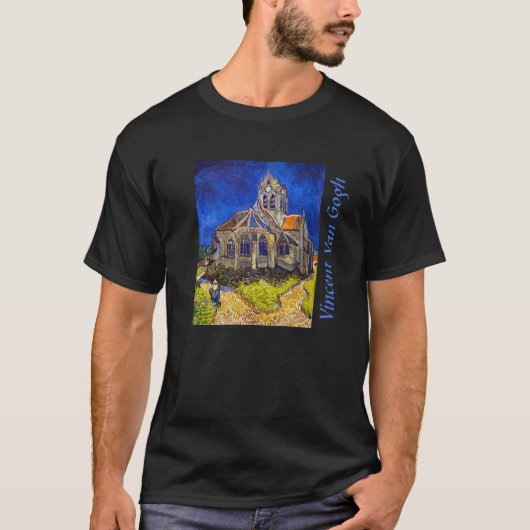 T-shirt Vincent van Gogh - L'église d'Auvers (Devant)