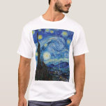 T-shirt Vincent Van Gogh Nuit d'art Vintage<br><div class="desc">T-shirt Art Vintage de nuit Vincent Van Gogh</div>