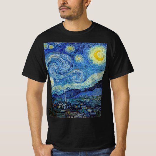T-shirt Vincent Van Gogh Nuit d'art Vintage (Devant)