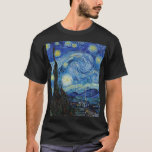 T-shirt Vincent Van Gogh Nuit d'art Vintage<br><div class="desc">T-shirt Art Vintage de nuit Vincent Van Gogh</div>