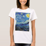T-shirt Vincent Van Gogh Nuit d'art Vintage<br><div class="desc">Vincent Van Gogh Starry Nuit Vintage de beaux-arts T-shirt femme</div>