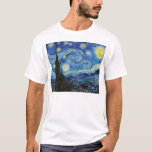 T-shirt Vincent Van Gogh Nuit d'art Vintage<br><div class="desc">T-shirt Art Vintage de nuit Vincent Van Gogh</div>