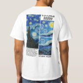 T-shirt Vincent Van Gogh Nuit étoilée 1889 Art (Dos)