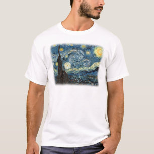 T-shirt Vincent van Gogh, Nuit étoilée. Art célèbre.