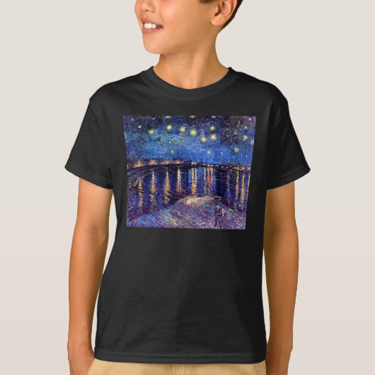 T-shirt Vincent Van Gogh - Nuit étoilée Sur Le Rhône (Devant)