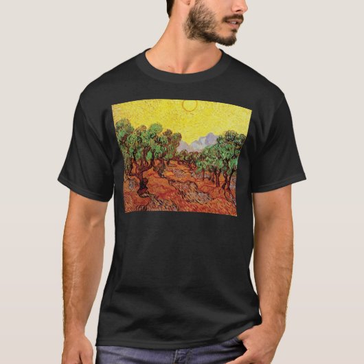 T-shirt Vincent Van Gogh - Oliviers Au Ciel Jaune (Devant)
