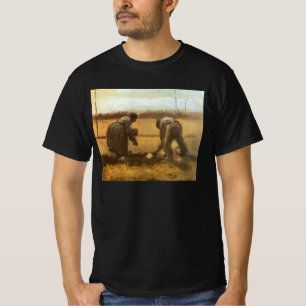 T-shirt Vincent van Gogh - Paysans plantant des pommes de 