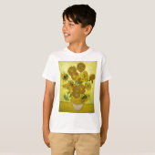 T-shirt Vincent van Gogh quinze tournesols dans un vase (Devant entier)