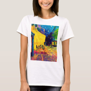 T-shirt Vincent Van Gogh - Terrasse de café la nuit Pop Ar