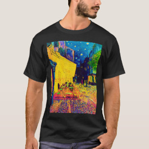 T-shirt Vincent Van Gogh - Terrasse de café la nuit Pop Ar