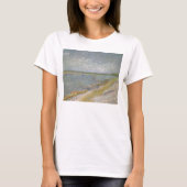 T-shirt Vincent van Gogh - Vue d'une rivière avec des bate (Devant)