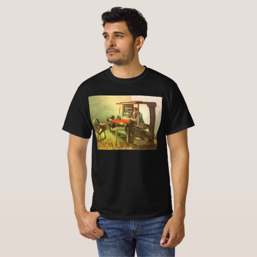 T-shirt Vincent van Gogh Weaver face à la roue à rotation  (Devant entier)