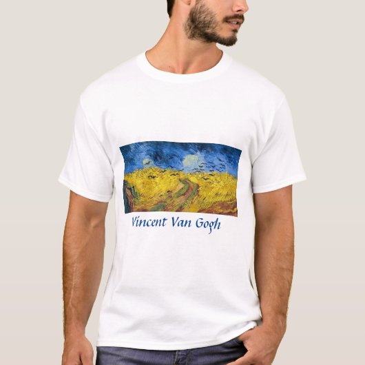 T-shirt Vincent van Gogh - Wheatfield with Crows (Devant)